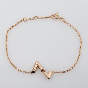 Louis Vuitton 18K Rose Gold LV Upside Down Volt Chain Bracelet